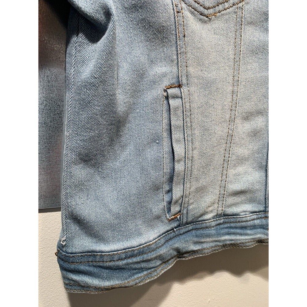 Jou Jou Premium Outerwear Stretch Denim Jacket New With Macy's Backstage Tag L - Picture 14 of 16